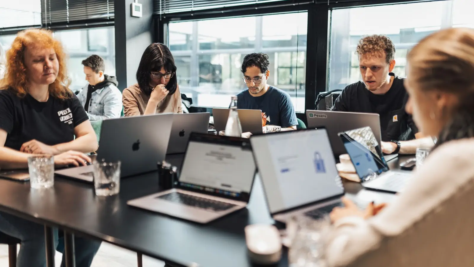 Startups team at work
